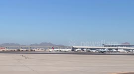 F-16 fighter jets leaving Goldwater Air National Guard Base-Arizona ready for patrolling the skies to intercept any stray aircraft that may wander into the restricted airspace during Super BowlLVII