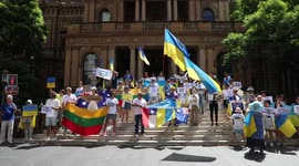 'Make Russia pay!' Sydney protesters demand