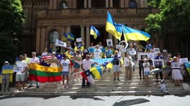 Stand with Ukraine rally in Sydney, Australia