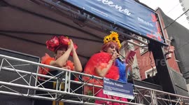 First day of the street carnival in Sao Paulo, Brazil