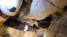 Syria's White Helmets save siblings from under the rubble