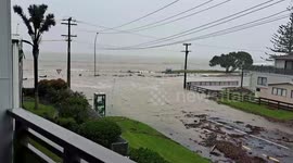 Cyclone Gabrielle: New Zealand's North Island hit by coastal flooding