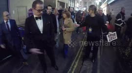 Eastenders and Doctor Who Star Bonnie Langford talks about injuring herself as she arrived at the Whats On Stage Awards in London she tripped in the road