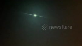 Stunning footage as UK and France residents capture exploding asteroid