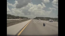 WTF Moment: Tesla Records Car Losing it's Tire on the Highway