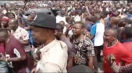 Crowd greets Peter Obi at rally in Abuja, Nigeria