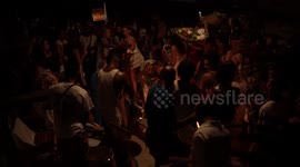 Brazilians celebrate sea goddess Yemanja on Pipa Beach, Tibau do Sul