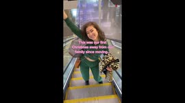 Dad gets excited like a kid after his daughters make a surprise return home for Christmas