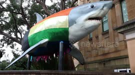 Unofficial Sydney WorldPride mascot Progress Shark, Sydney, Australia