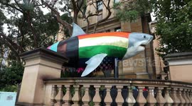 Unofficial Sydney WorldPride mascot Progress Shark, Sydney, Australia