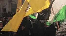 Mourners attend the funeral of of 17-year-old Palestinian Mahmud al-Aidi who was killed by Isareli forces, at al-Fara refugee camp near the West Bank town of Tubas