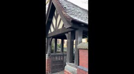 Beautiful stroll through the snowy grounds of St. Mary's Church, Mosely Village, Birmingham, UK