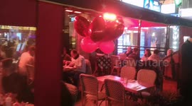 Couples in the West End of London celebrate Valentine's Day
