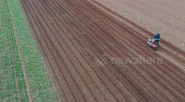 Farmers Prepare For Sowing Potatoes in Zaozhuang, China