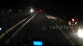 Close Call: Car Driving Off-Road Almost Causes an Accident