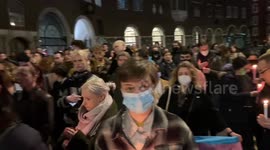 Huge crowds attend vigil for murdered trans girl Brianna Ghey in London