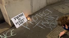 Hundreds of people turn up outside The Department of Education for Brianna Ghey Vigil