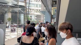 Hundreds of shoppers queue for limited edition Korean handbags