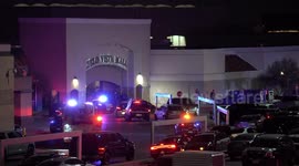 Shooting at El Paso mall: Ambulances and police cars with flashing lights on