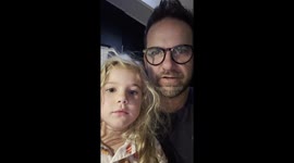 Adorable scene as 3-year-old girl attempts to whistle but sounds like a howling wolf