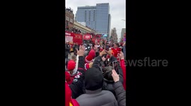 Super Bowl parade in Kansas City, MO, USA