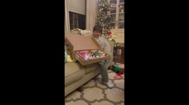 Ten year old boy has a hilarious reaction to Christmas present