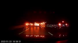 Reckless Driving: Honda Civic Speeding Rear Ends Two Vehicles on a Highway