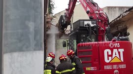 Italian firefighters demolish bunker of mafia boss Michele Zagaria