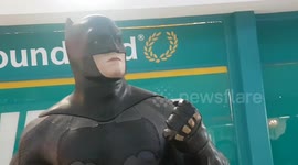 Batman and Cat Woman spotted in the Eden centre in High Wycombe Buckinghamshire