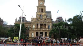 Progress pride flag raised over Sydney Town Hall to mark the start of WorldPride, Australia