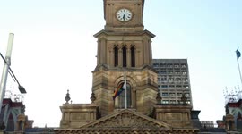 Progress pride flag raised over Sydney Town Hall to mark the start of WorldPride, Australia