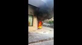 Frustrated protesters set fire to bank in Lebanon as country struggles with severe economic crisis