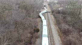 Train carrying hazardous chemicals derailed in Michigan, one week after derailment caused toxic chemical leak in Ohio