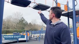 Parents fear children will be hurt at new £400,000 play area where youngsters could 'fall through the huge gaps'