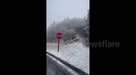 US: Snow And Ice Cause Road Closure In Great Smoky Mountains