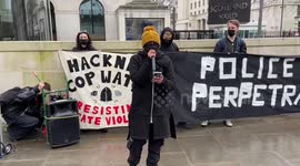 Londoners protest against police brutality and sexual violence outside New Scotland Yard