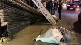 Car hits and damages shop fronts, avoiding pedestrians in North London