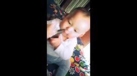 This was my baby cousin. Literally playing with phone amd trying to call someone