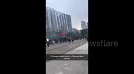 People run at mall in Paris, France, in fear of active shooter after hearing loud bang