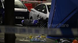 One dead and three injured after motorcycle hits them outside mosque in Plumstead, London