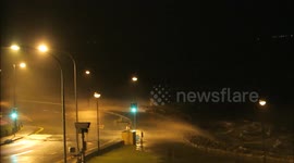 Storm hits western Ireland seaside town overnight