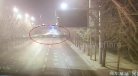 BMW crashes into taxi, causing it to plunge into river