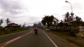Aftermath of Typhoon Melor by bike