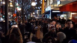 Christmas Shoppers Down Oxford Street