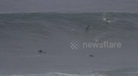 A Christmas swell in Nazare