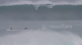 A Christmas swell in Nazare