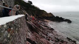 Christmas day swim Plymouth Devon