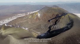 Amazing drone footage above Etna's summit craters