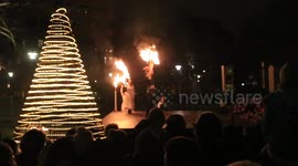 Fire ballet in Malmo on New Years Eve