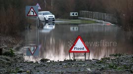 Flood Warning Sign Header Background